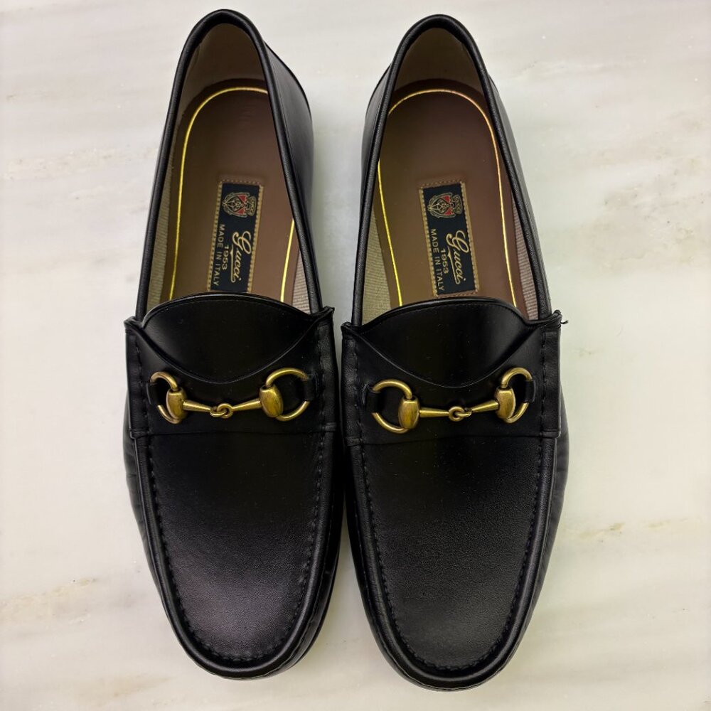 Brand New In Box! Beautiful Black 1953 Gucci Men's Loafers - 9.5 UK/10.5 US - Picture 10 of 12